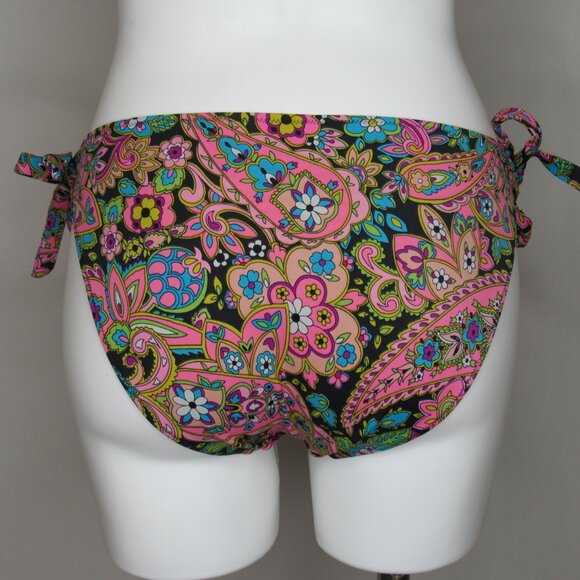 Victoria's Secret Pink Paisley Print Tie Side Bikini Bottom Women's L Large - Picture 3 of 8